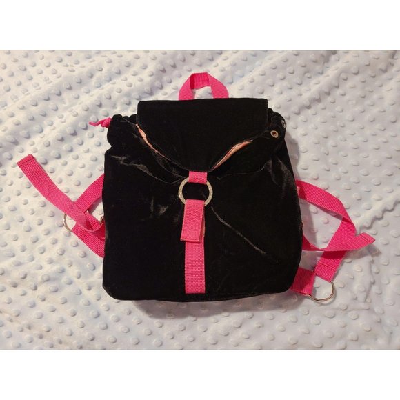 Beacon Street Girls Black velvet backpack - Picture 1 of 4